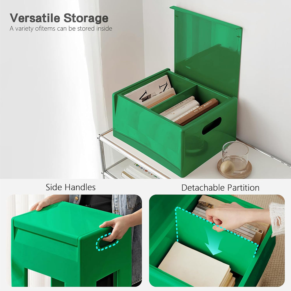 Colorful ABS Plastic Nightstand Detachable Storage Side Table Stool