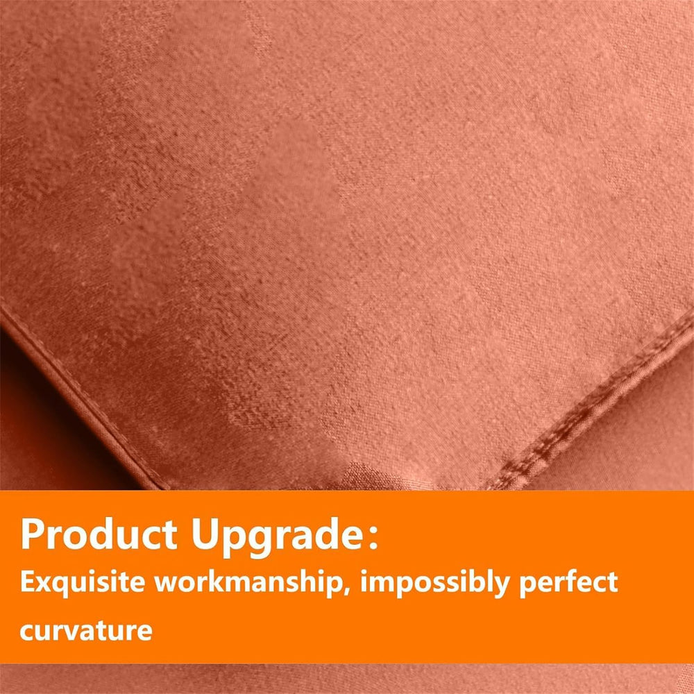 TAIMIT Burnt Orange King Comforter Set - 7 Pieces, Bed in a Bag Bedding Sets ...