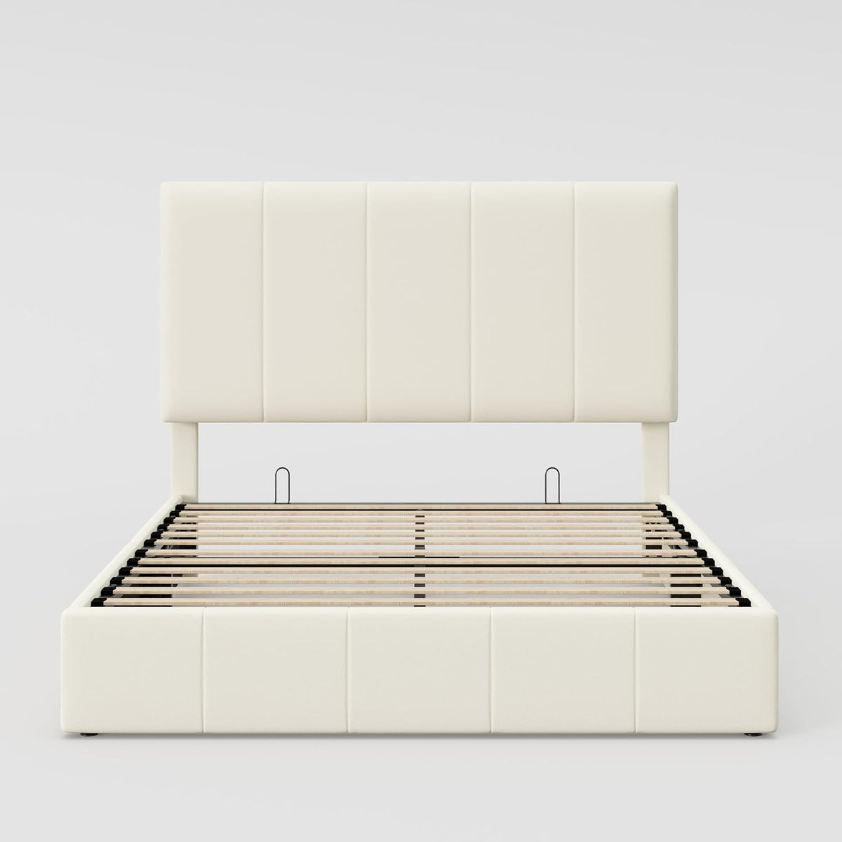 allewie full size velvet lift up hydrualic storage, view 9