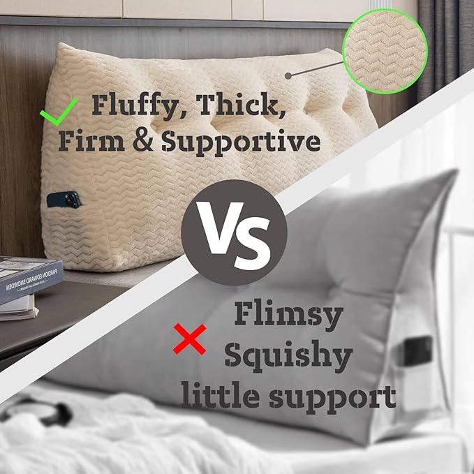 Large Bolster Triangular Headboard Wedge Backrest Positioning Support Bed Rest - Image 6