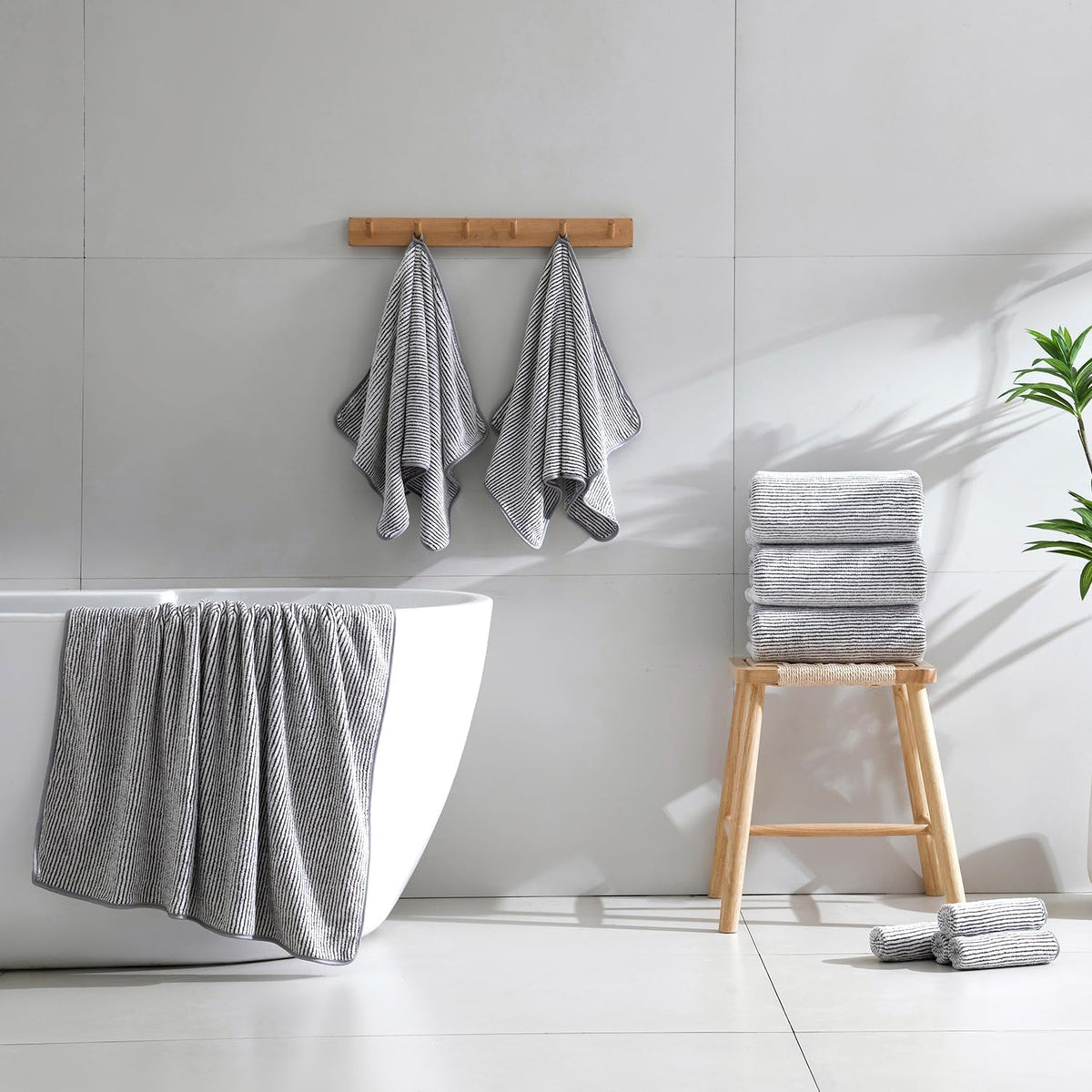 4 piece bath towel set 35"x70"oversized bath towel, view 9