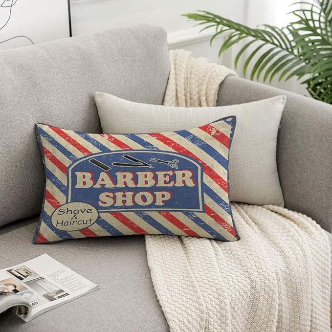 TKS MITLAN Barber Shop Poster Throw Pillow Case Cushion Cover Barbershop - Image 7
