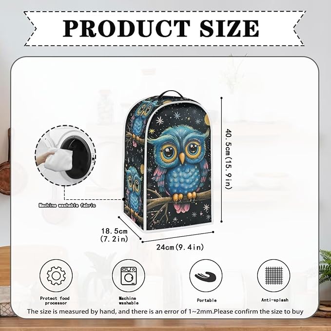 Cartoon Owl Blender Covers for Kitchen Cute Small Appliance Covers Universal - Image 5