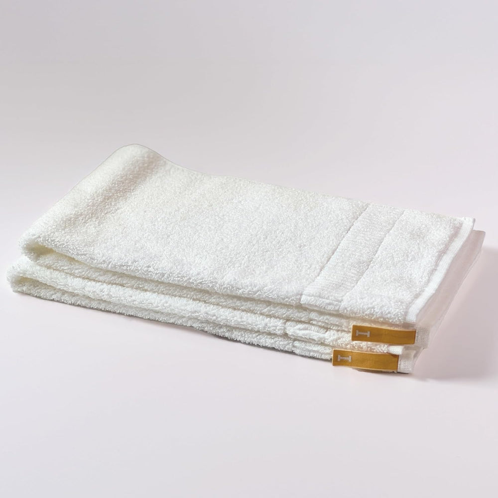 Slow-Made in Japan: 100% Organic Cotton Hand Towels, White, 2 Pack