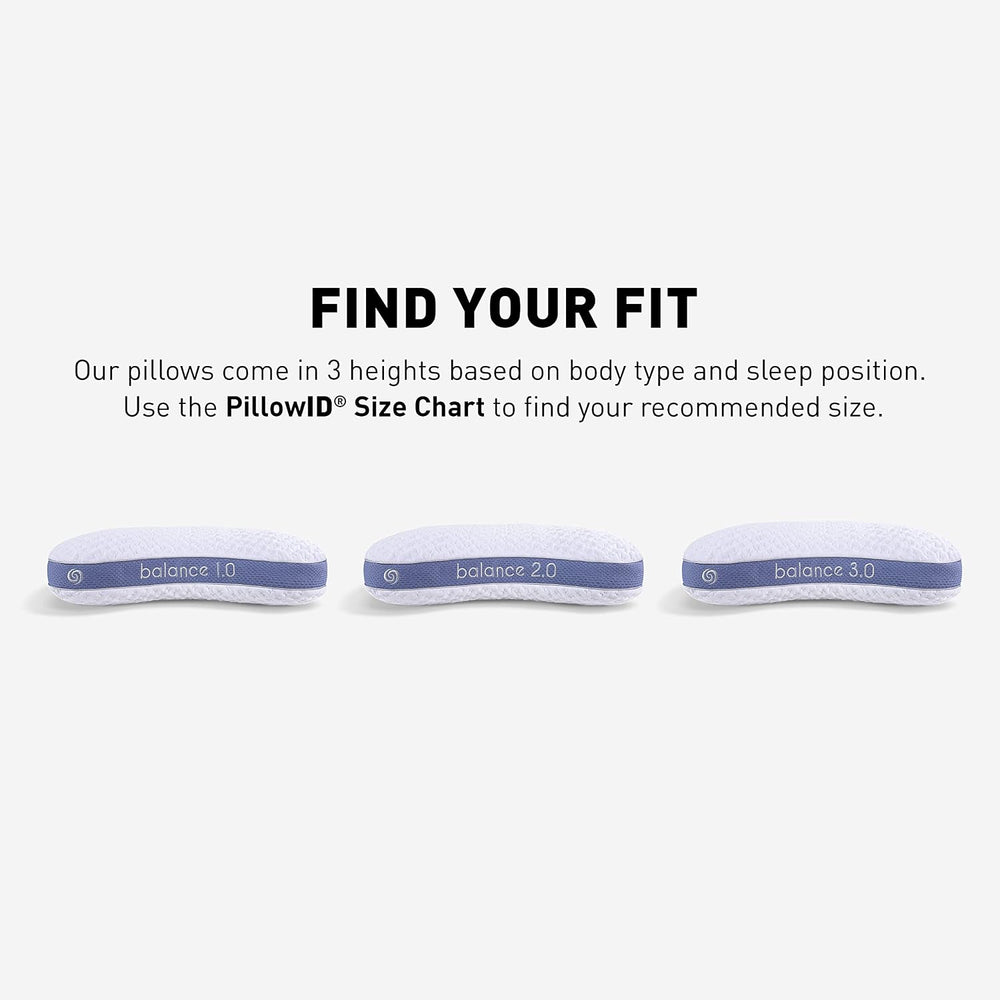 Bedgear Balance Cuddle Curve Performance Pillow - Size 2.0 - Moisture-Wicking...