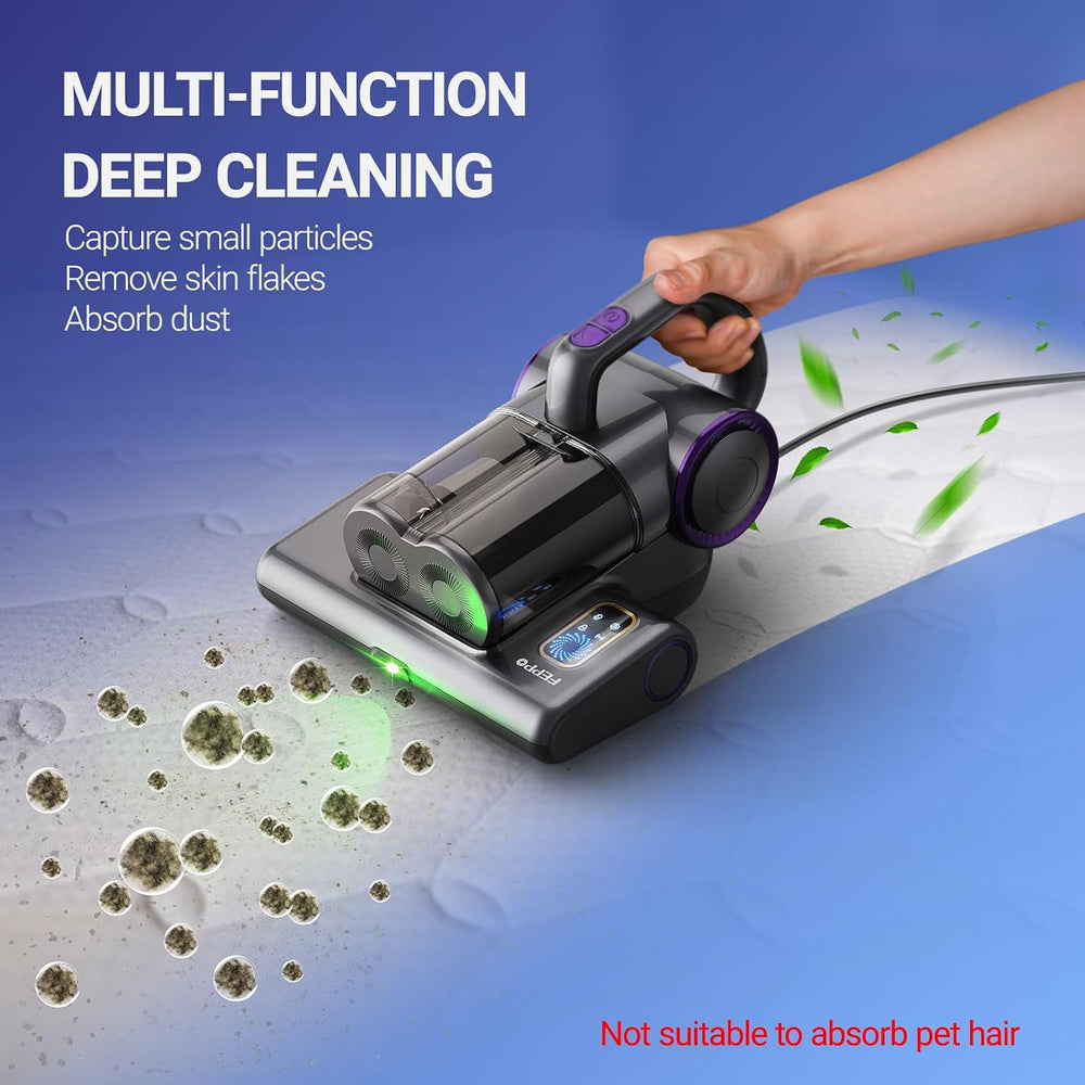 FEPPO Mattress Vacuum Cleaner, 16Kpa Bed Vacuum with 253.7nm UV-C Light