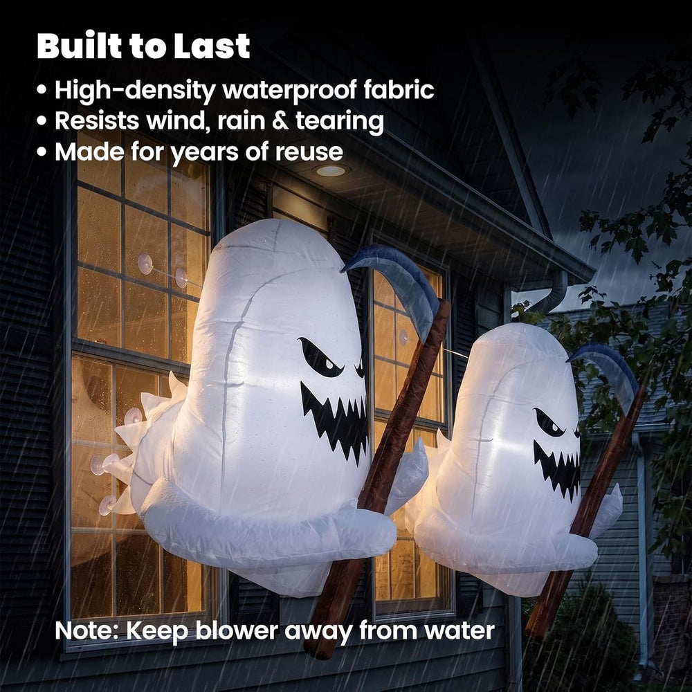 DUNCHATY Halloween Inflatable Window Ghost 1 Pack - 3D Anger Crasher