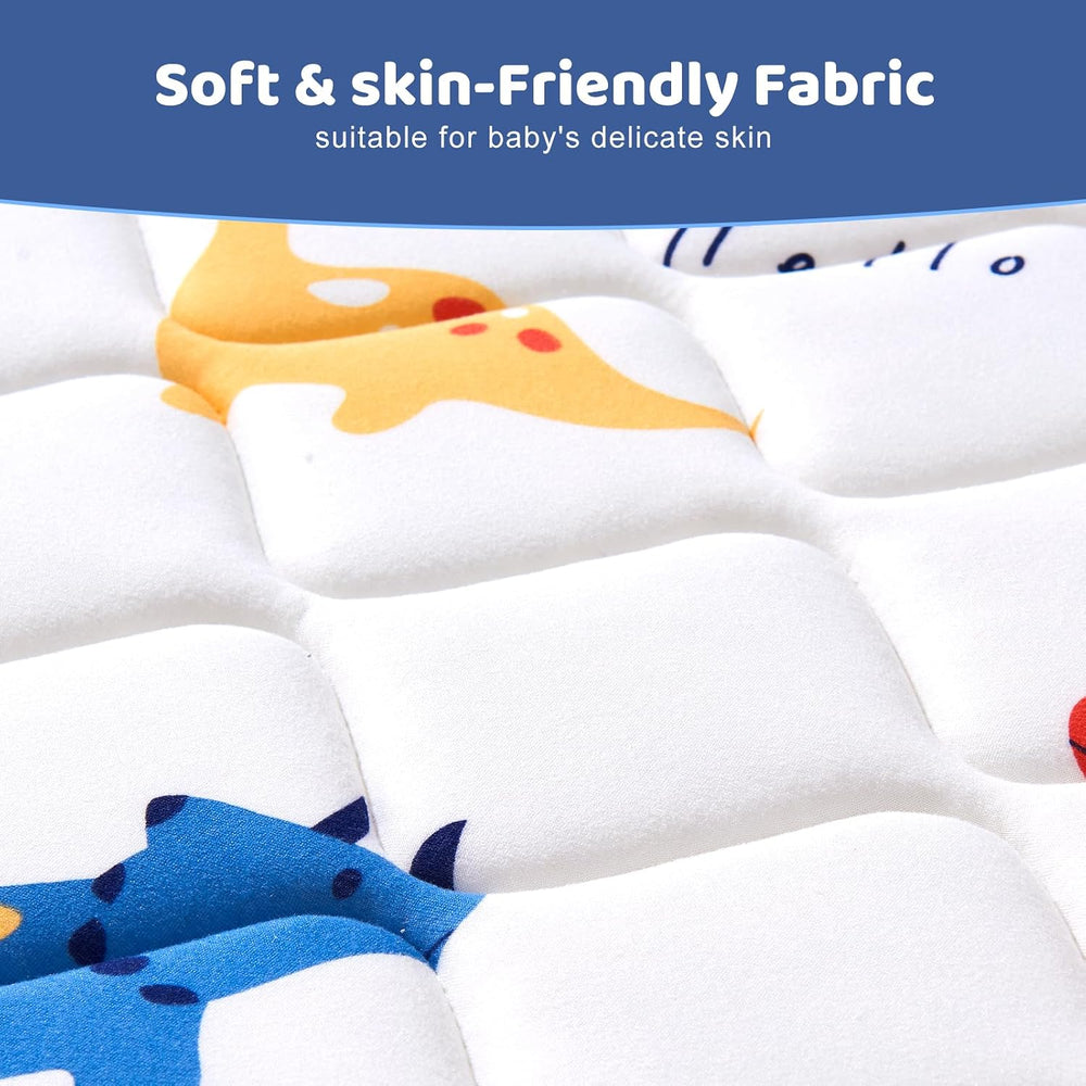 Pack and Play Mattress 38" x 26", Premium Cotton Fabric - Hypoaller...