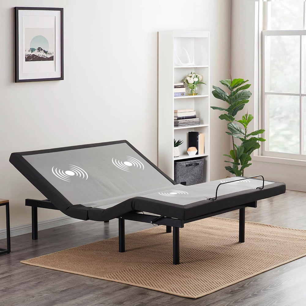 Nestl California King Adjustable Bed Frame with Massage and Wireless Remote, ...