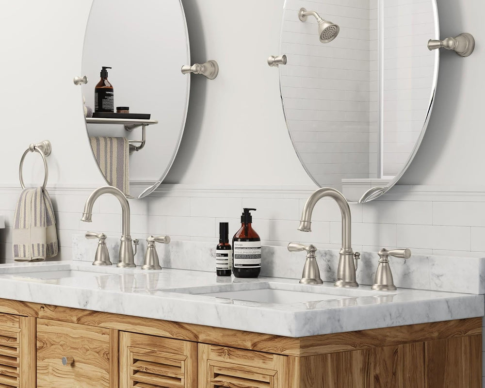 Moen DN2692BN Glenshire Pivoting Oval Mirror, Brushed Nickel