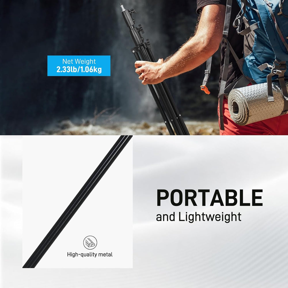 GVM Photography Light Stand 95"/240cm, Air-Cushion Aluminum Photo Video ...