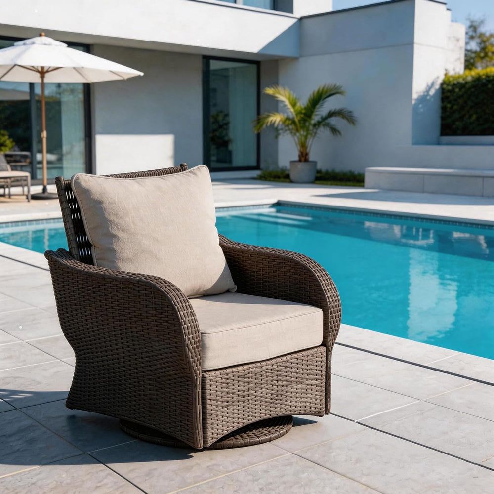 COZYVIDA 22x24 Patio Deep Seat Cushion Set 2-Pack, Putty Beige
