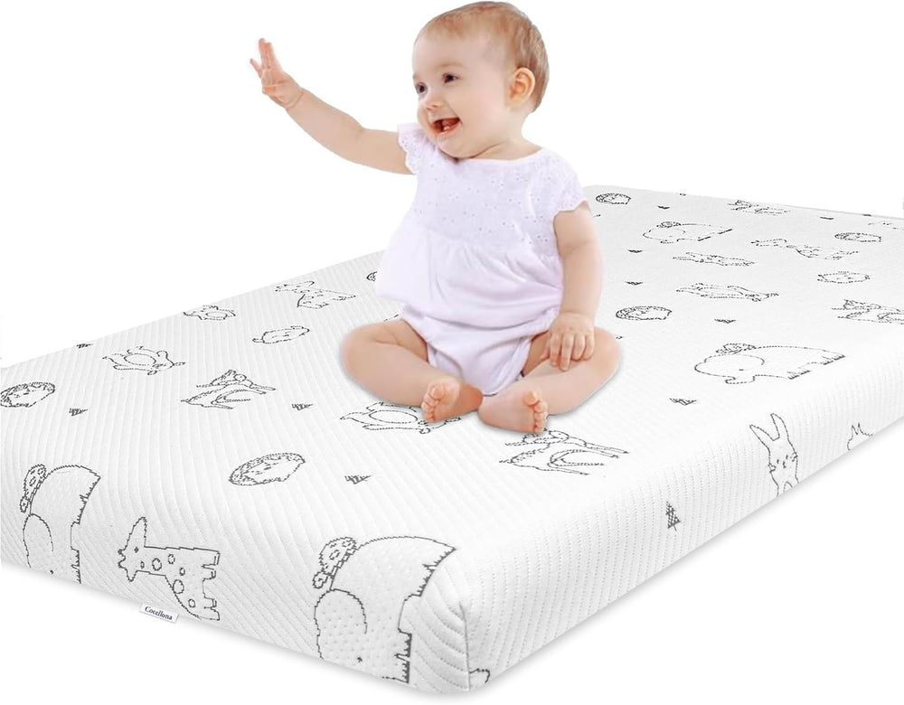 Pack and Play Mattress 38"x26"-Firm Support Foam&Soft Memory Foam