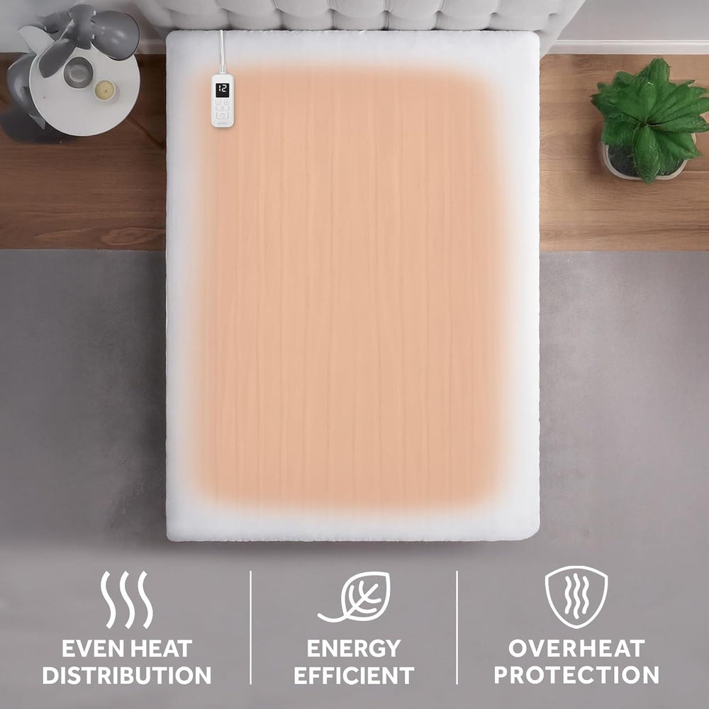 Sunbeam Restful Memory Heated Mattress Pad, Twin 39 x 75 in