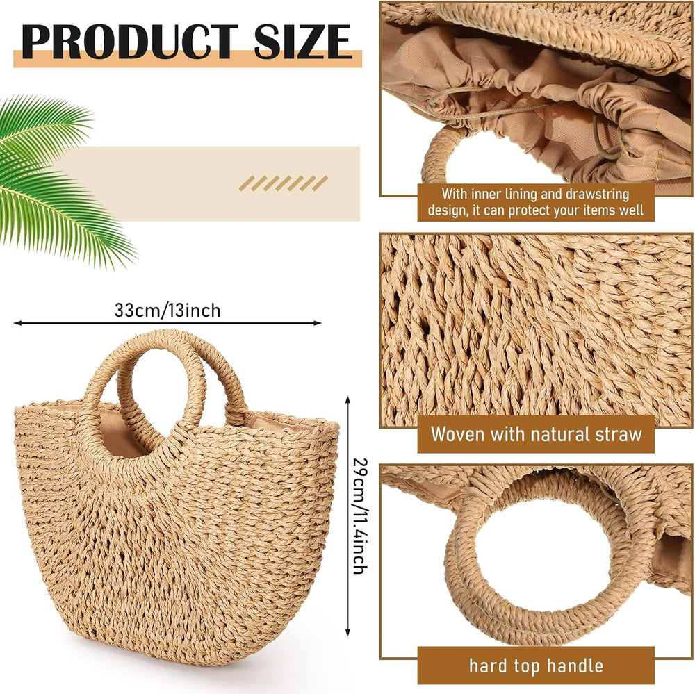 Mixweer 4 Pcs Straw Bags for Women