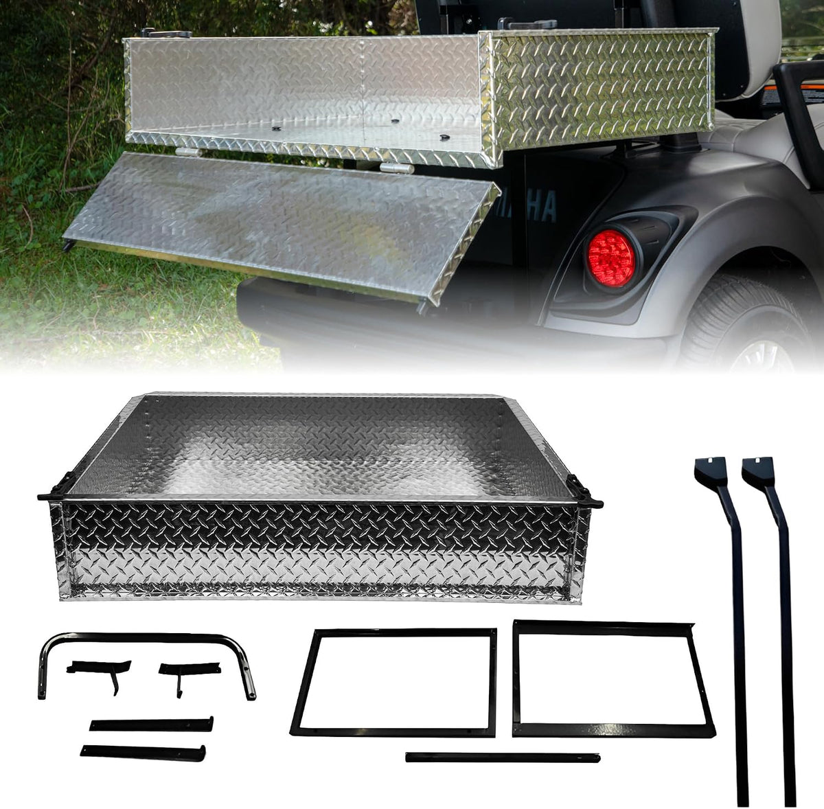 gtw club car precedent golf cart cargo box, view 9