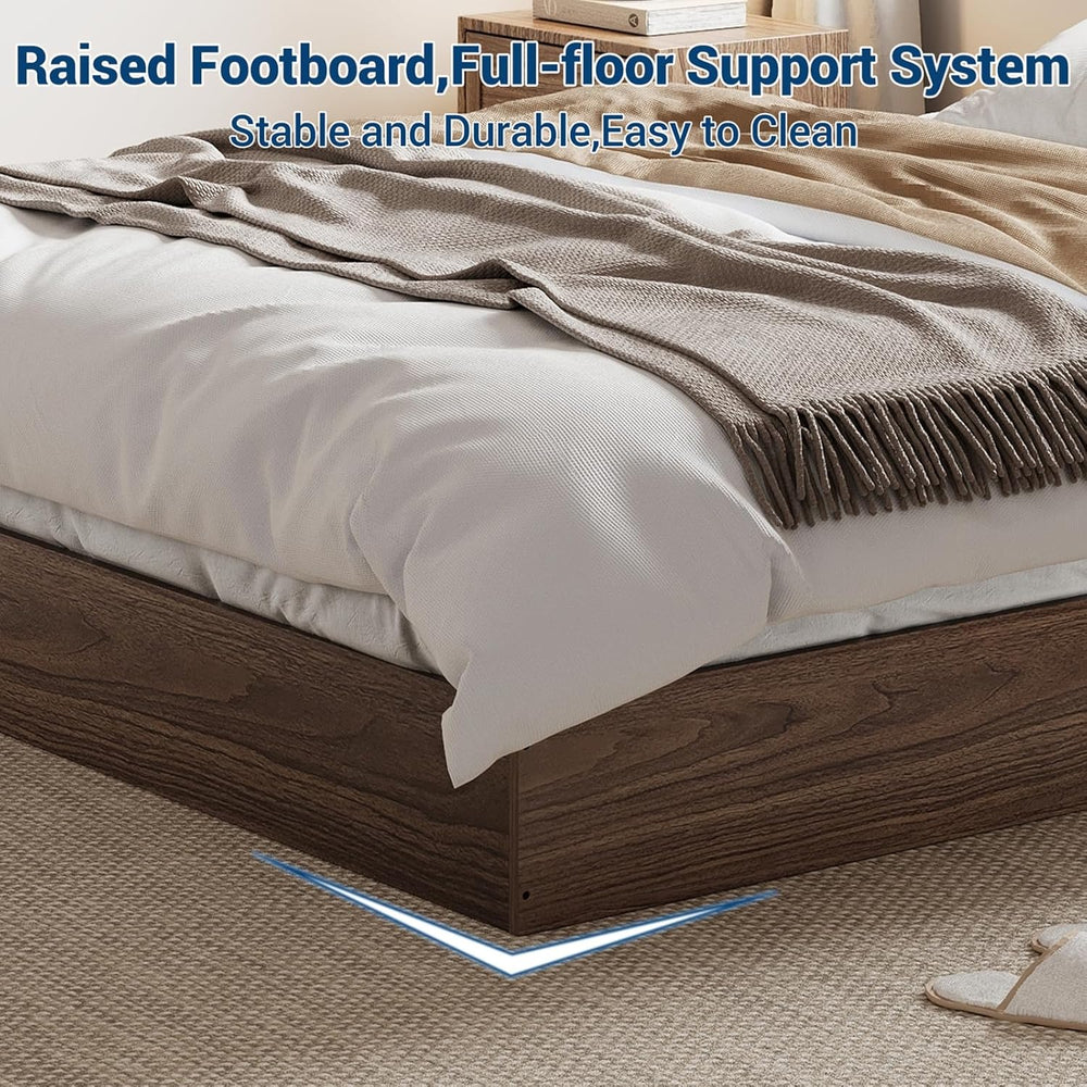 GarveeHome Wood Platform Bed Frame, Twin XL Bed Frame Without Headboard
