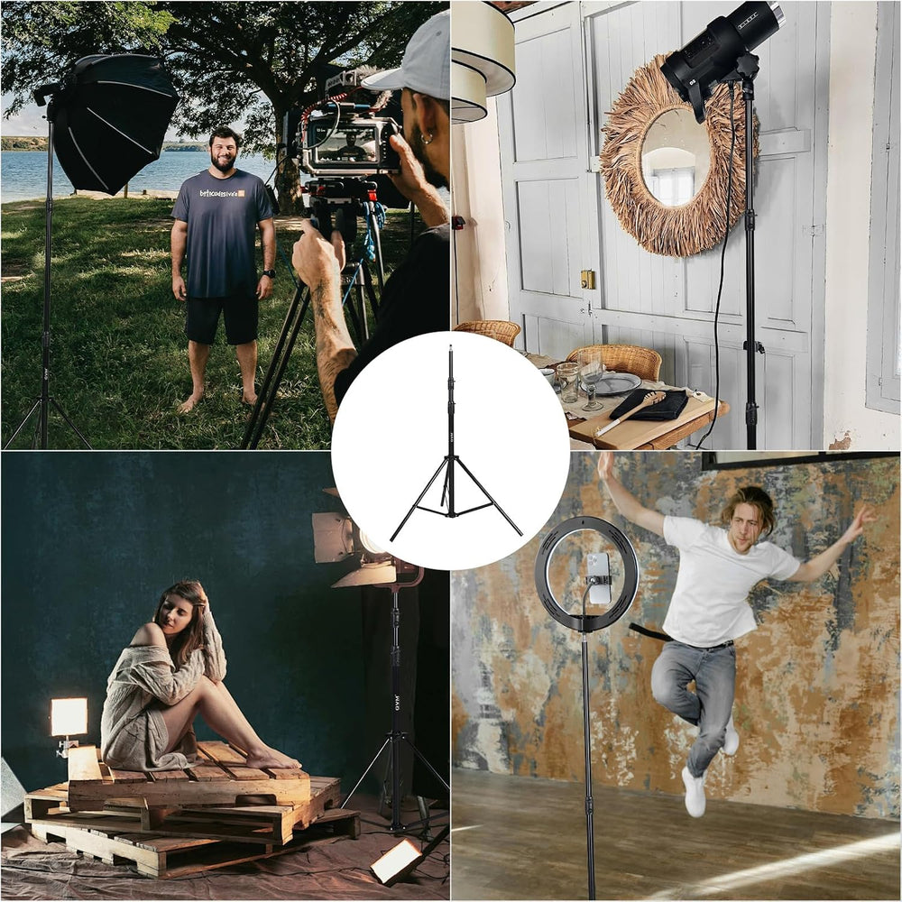 GVM Photography Light Stand 95"/240cm, Air-Cushion Aluminum Photo Video ...
