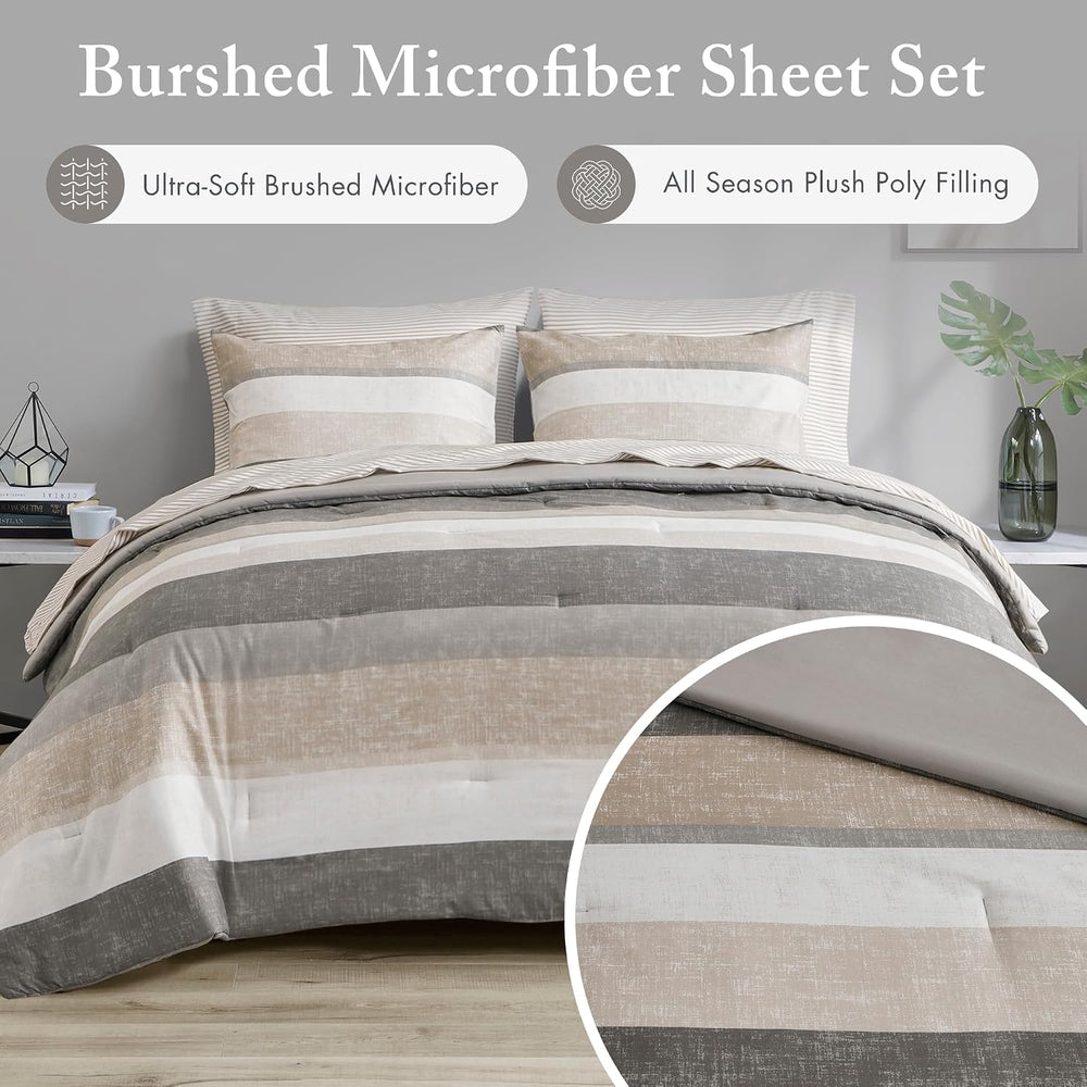 Madison Park Essentials Queen Comforter Set, Bed in A Bag Comforter & She...