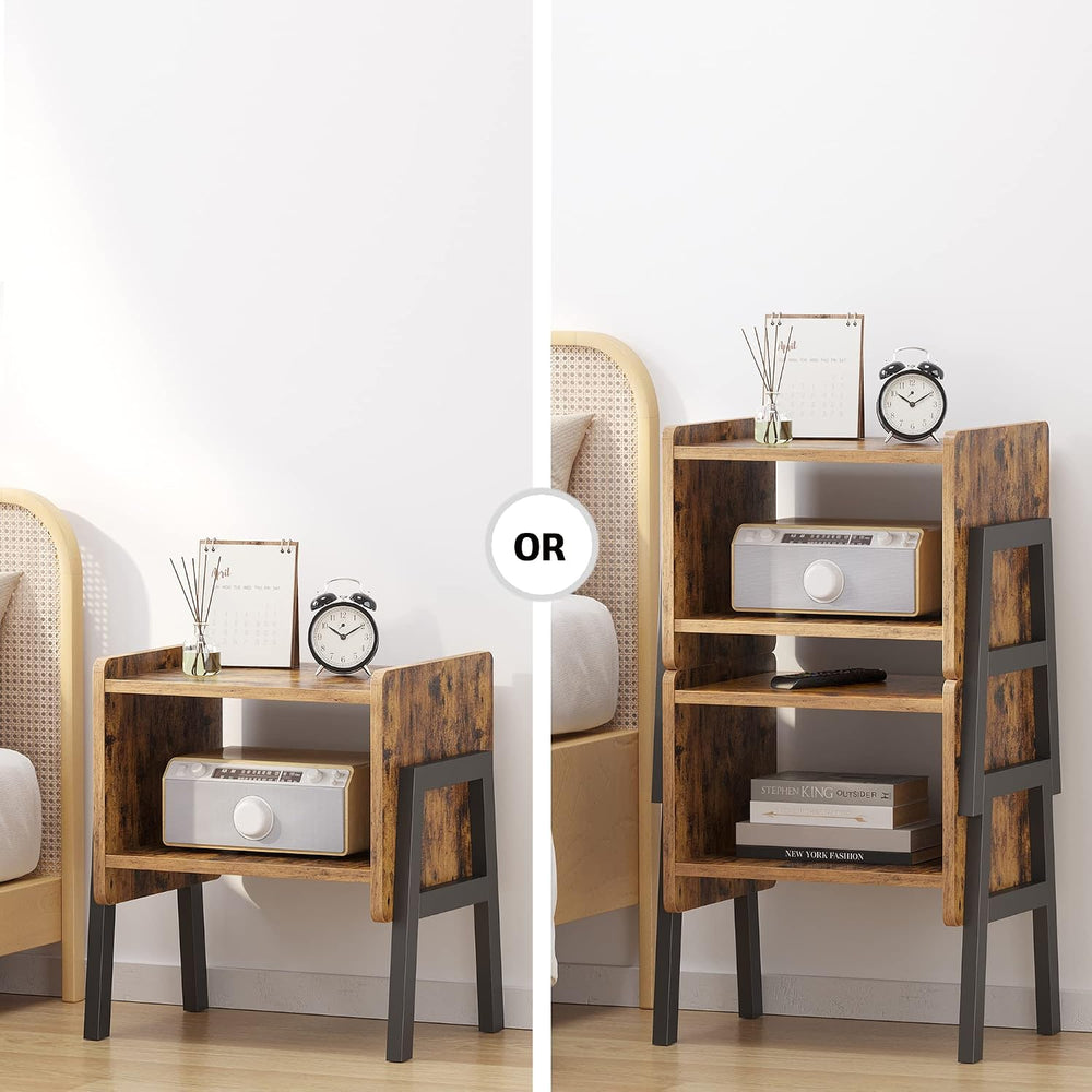 TUTOTAK Nightstnd, Set of 2, Stackable End Tables, Side Table, Bedside Tables...