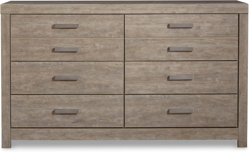 Signature Design by Ashley Culverbach Scandinavian 6 Drawer Dresser, Weathere...
