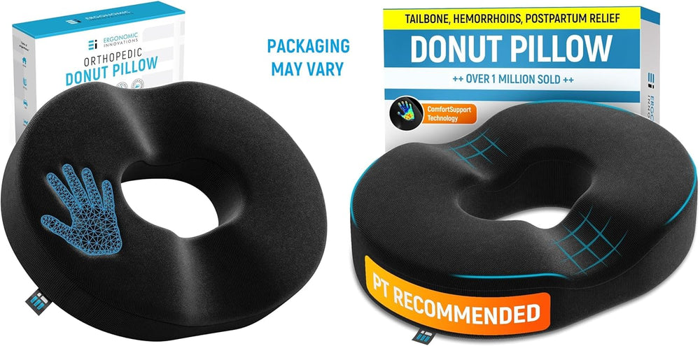 PT ENDORSED Donut Pillow for Tailbone Pain Relief Cushion - Coccyx & Hemo...
