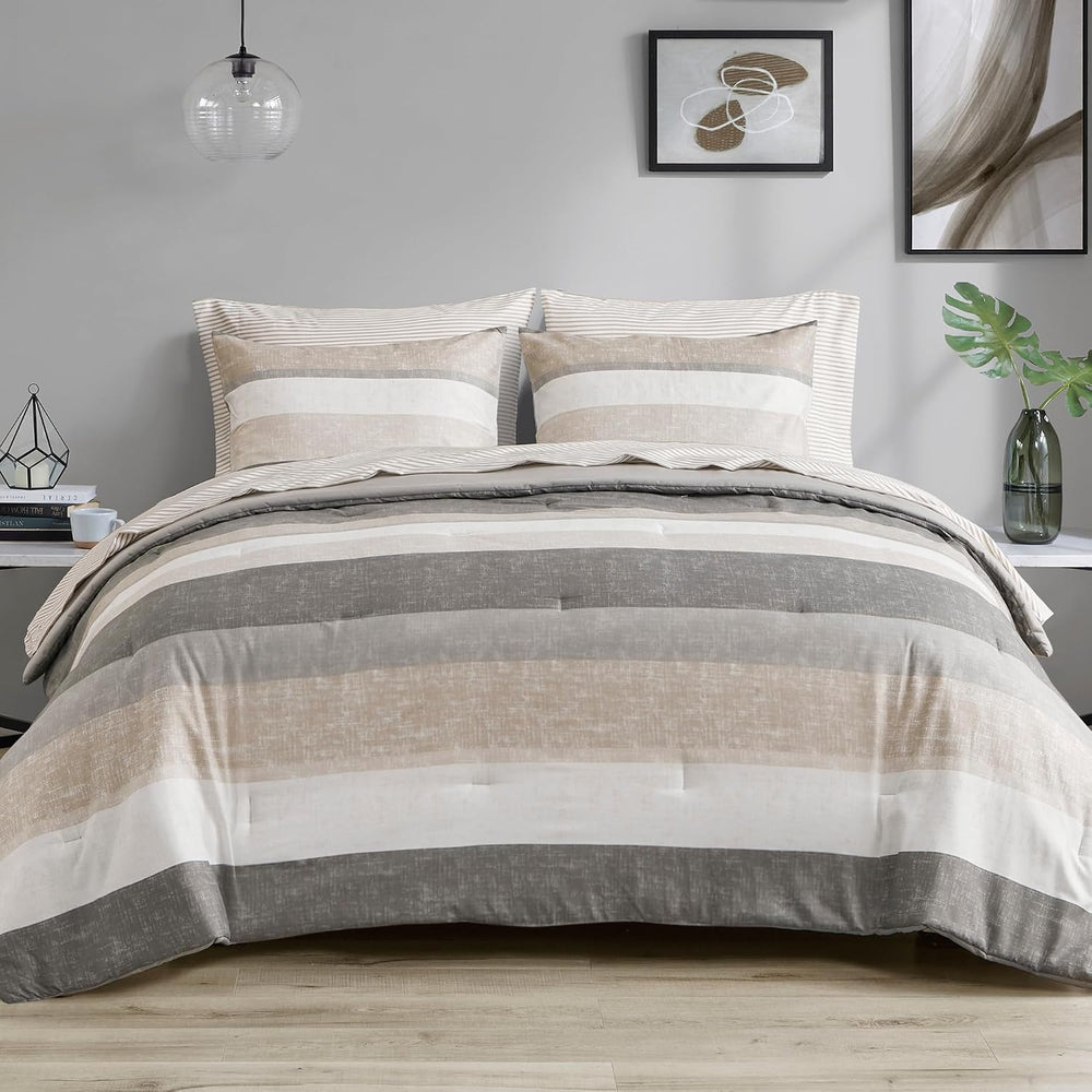 Madison Park Essentials King Comforter Set, Bed in A Bag Comforter & Shee...
