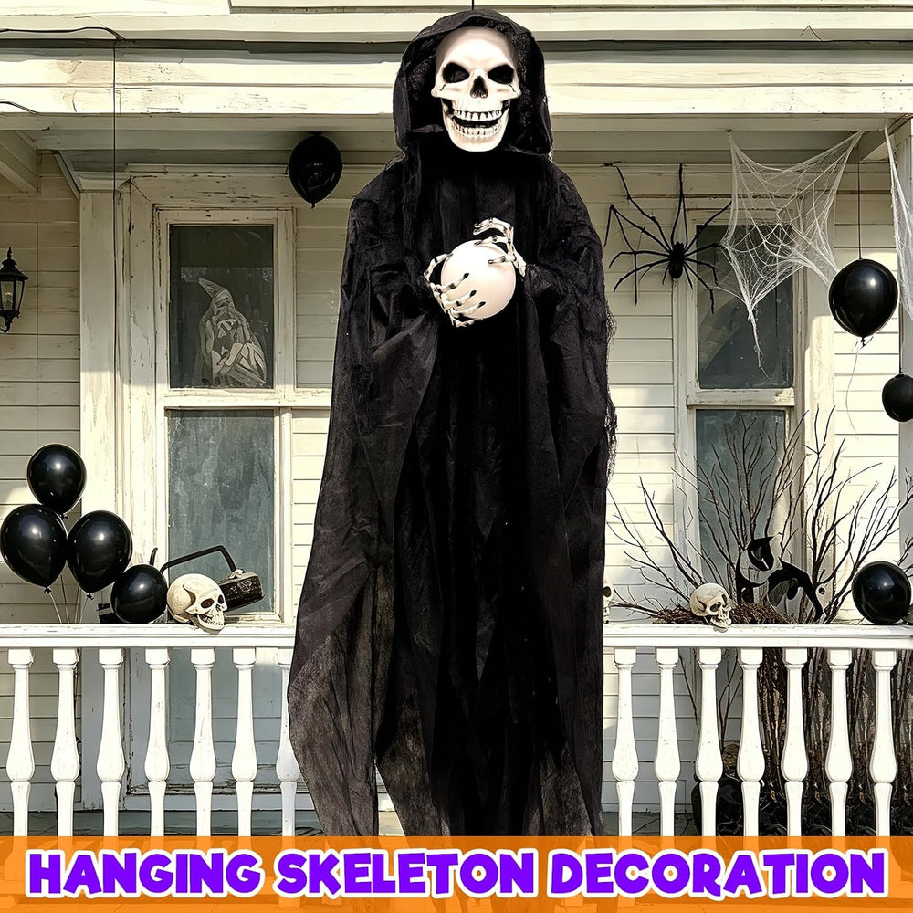 65" Halloween Animatronic Grim Reaper Decorations Outdoor