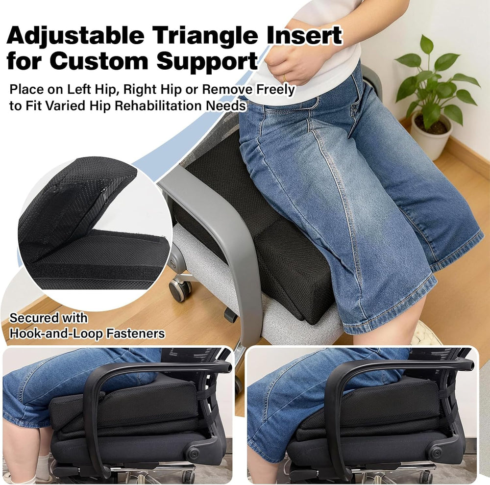 Adjustable Post Hip Surgery Cushion for Right Left, Wedge Hip Replacement Pil...