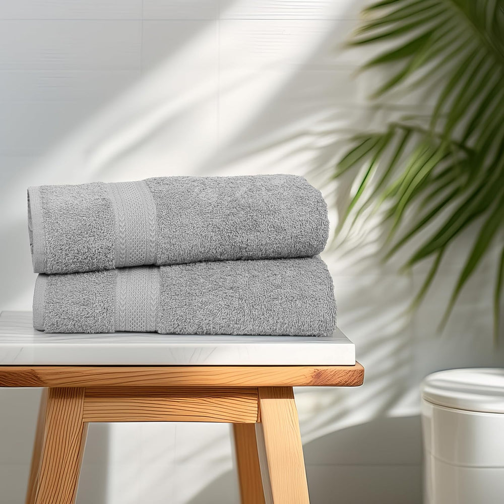 TEXCRAFT Large Bath Towels Set of 6 – 100% Cotton Terry – 24" x 50"...