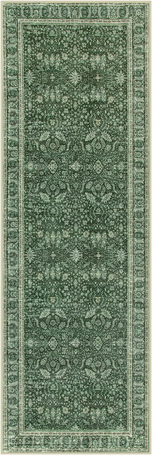 Lahome Vintage 2x6 Green Washable Kitchen Runner Rug, Soft Rug Runners - Image 8