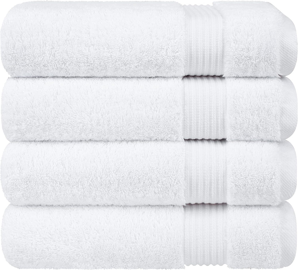 Cotton Paradise Turkish Bath Towels for Bathroom Soft XL 4 Piece Towel Set
