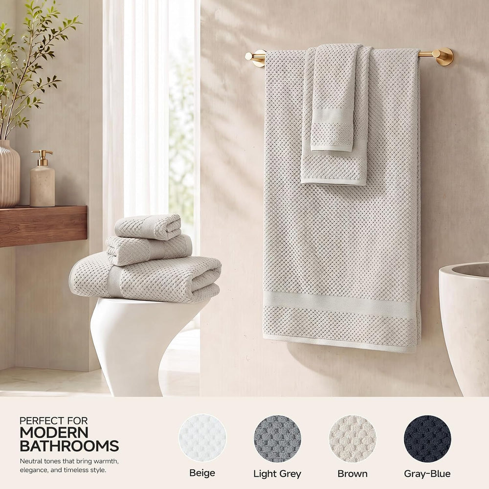 ecolook 6-Piece Towel Set, 100% Cotton