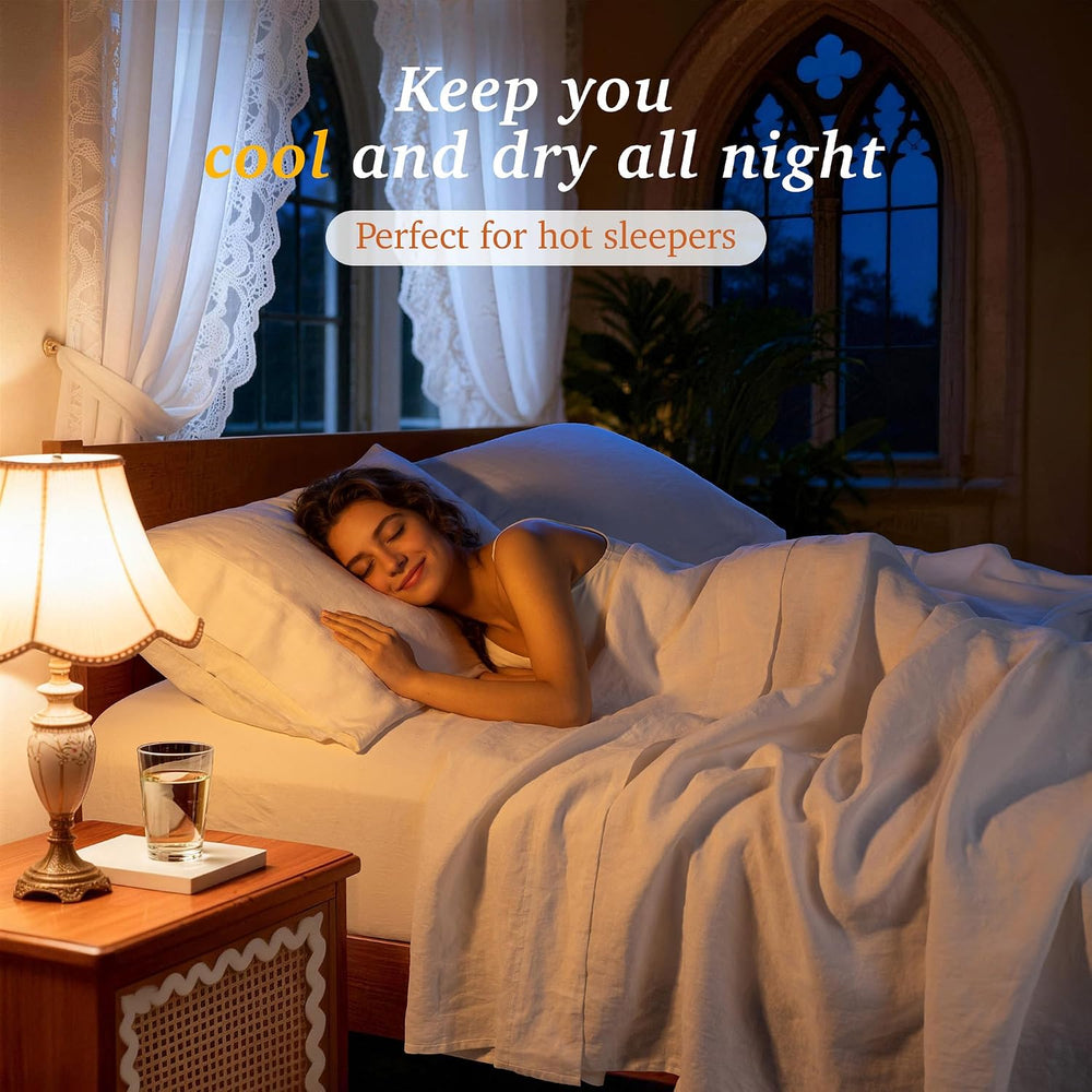 100% French Pure Linen Sheets King Size,Soft & Durable