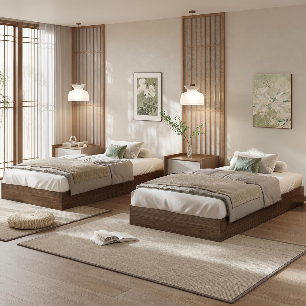 GarveeHome Wood Platform Bed Frame, Twin XL Bed Frame Without Headboard