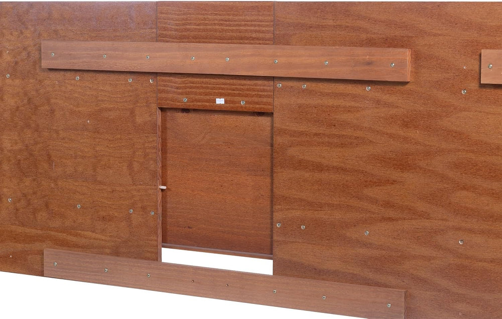 memomad Bali Slim Set: Bed + Flat Headboard, King Size, Caramel Brown