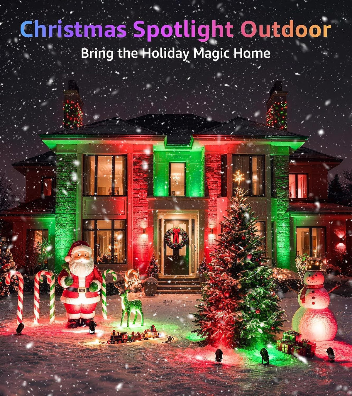 SUNVIE Halloween Spotlights Outdoor Waterproof 12W RGB LED Landscape Lights