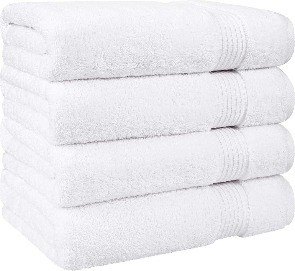 Cotton Paradise Turkish Bath Towels for Bathroom Soft XL 4 Piece Towel Set