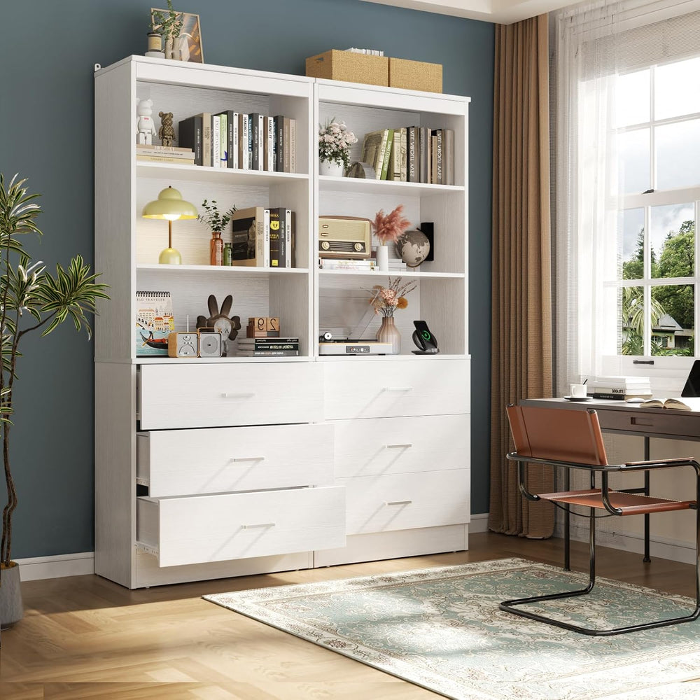 Aheaplus 23.6" Closet Drawers System, Closet System with 3 Drawers, White