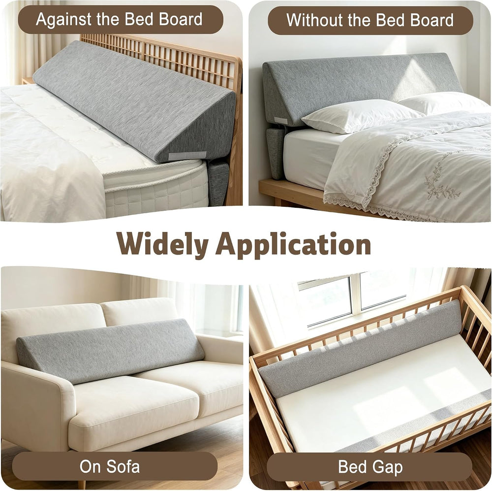 King Size Bed Wedge Gap Filler Mattress Headboard Gap Filler(0-7") with ...