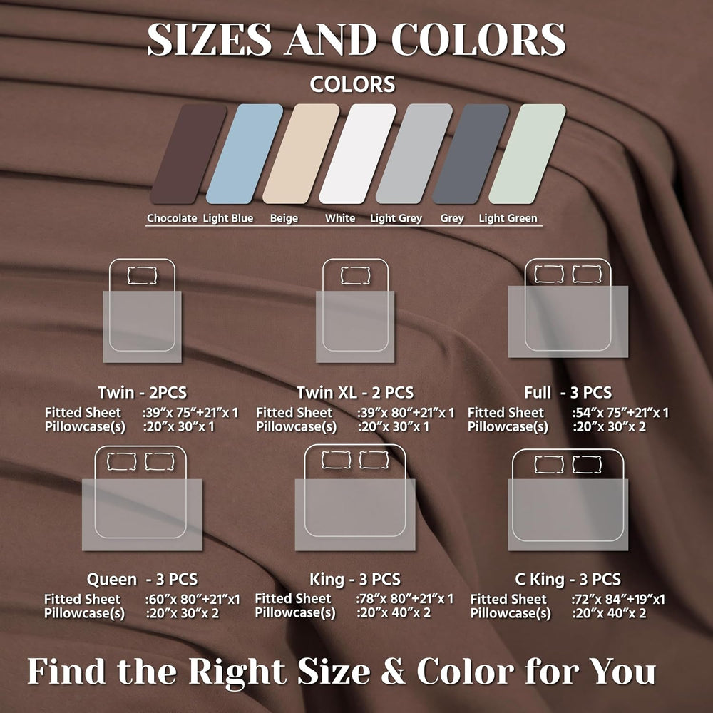 Deep Pocket King Fitted Sheet with Straps,Sheet Set for Bed