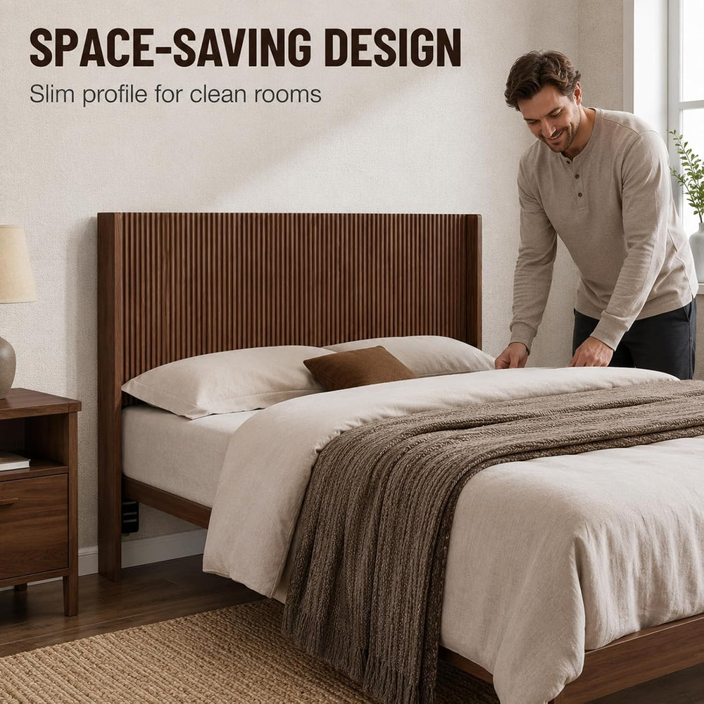 Queen Size Headboard with Adjustable Metal Brackets