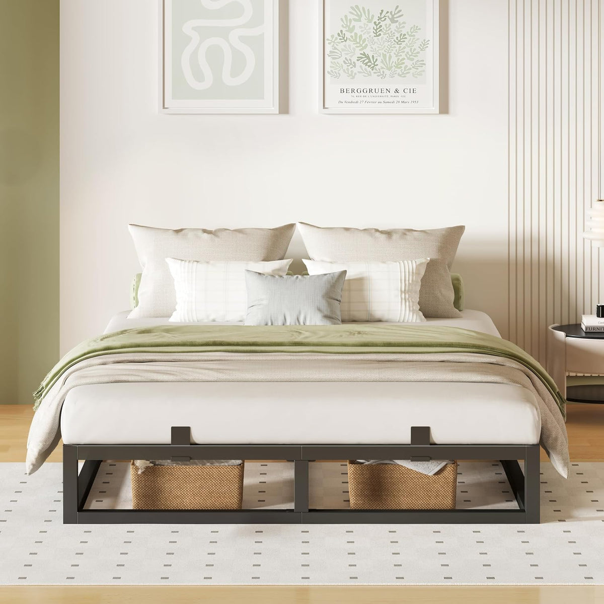 kind bed frame 6 inch,metal platform bedframe upgrade, view 9
