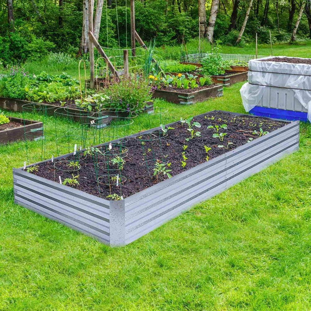 Galvanized Raised Garden Bed 8x4x1ft Single Unit