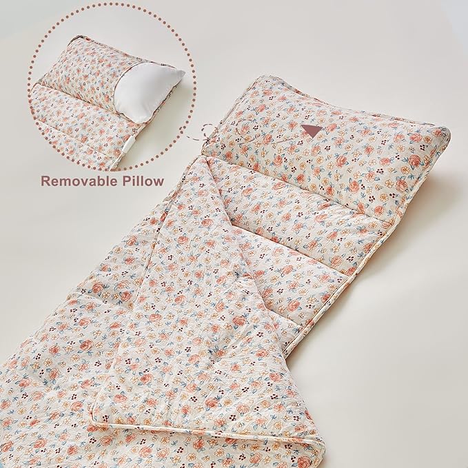 Toddler Nap Mat with Removable Pillow, Ultra Soft Slumber Bags - Image 6