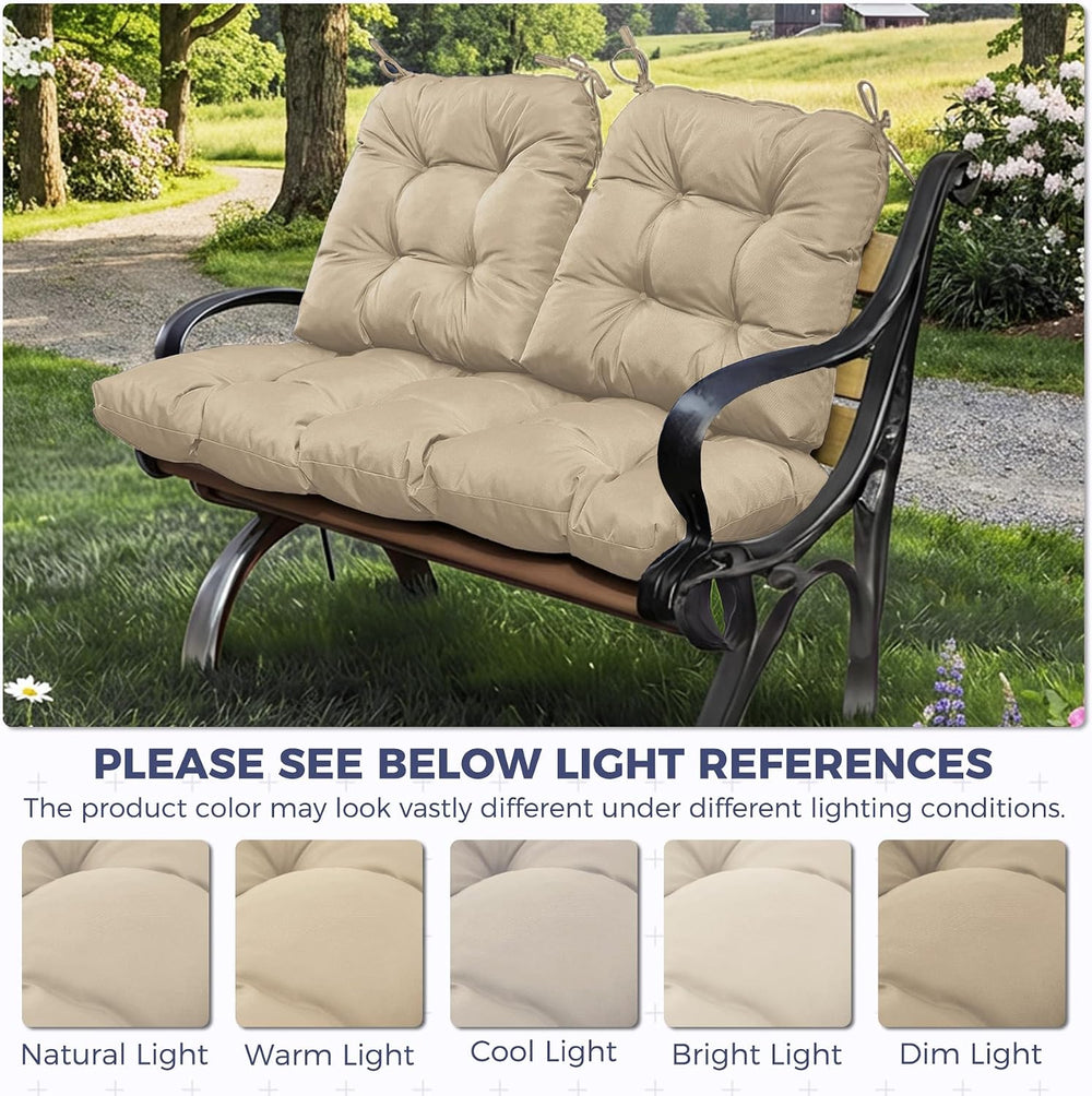 Wicker Chair Cushions of 3 Pieces, Waterproof Cushions for Patio Furniture, T...