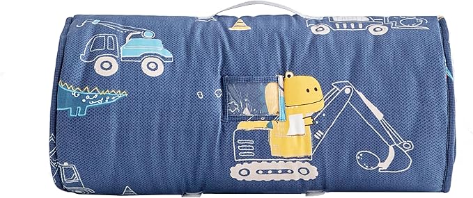 Toddler Nap Mat with Removable Pillow, Ultra Soft Slumber Bags - Image 7
