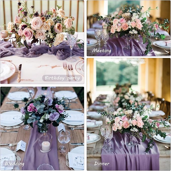 12 Pack 10Ft Cheesecloth Table Runner 35x120 Inch Boho Gauze Table Runner - Image 6