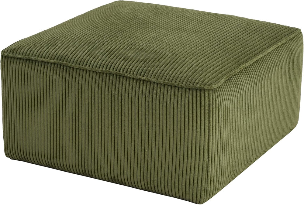 Christopher Knight Home Kyle Corduroy Woven Upholstery Square Ottoman, Living...