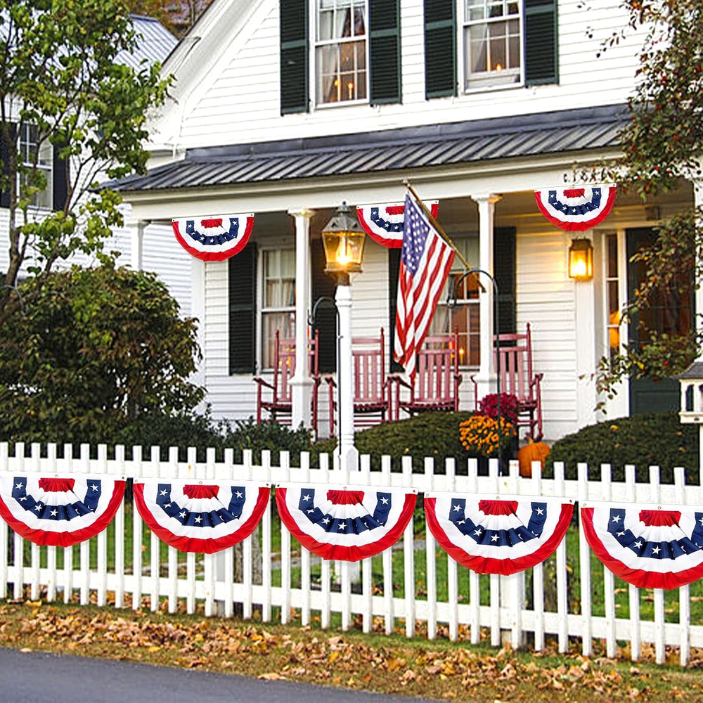 2x4 Ft American Bunting Flags Outdoor, USA Pleated Fan Flag for Outside, 4th ...